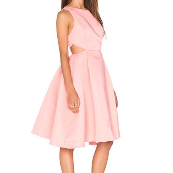 NWT Halston Heritage Women's Cut Out Flared Dress - Picture 2 of 7